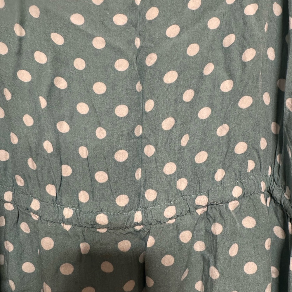 Polka Dot Maxi Dress in Teal - Picture 9 of 10